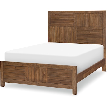 Rustic Casual Full Panel Bed
