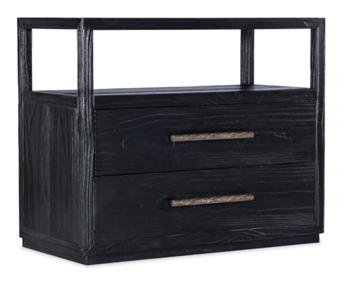Casual 2-Drawer Nightstand with USB Port