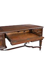 Riverside Furniture Clinton Hill Traditional Executive Desk with Electric/USB Outlet Bar