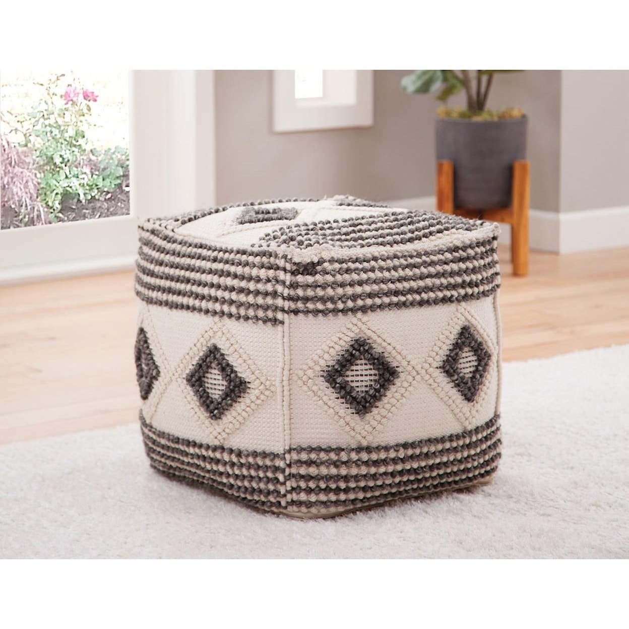 Steve Silver Dalia Handwoven Pouf