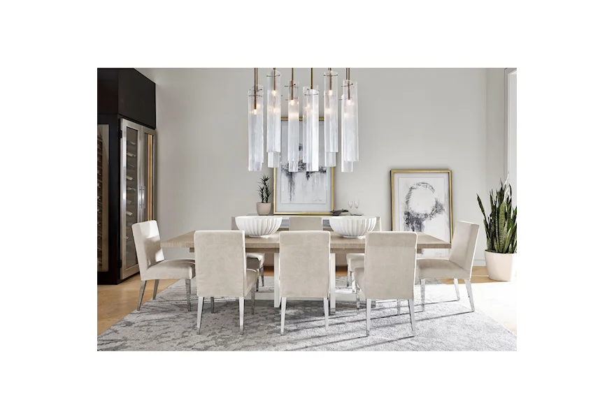 Modern 9-Piece Marley Dining Table Set by Universal at Zak's Home