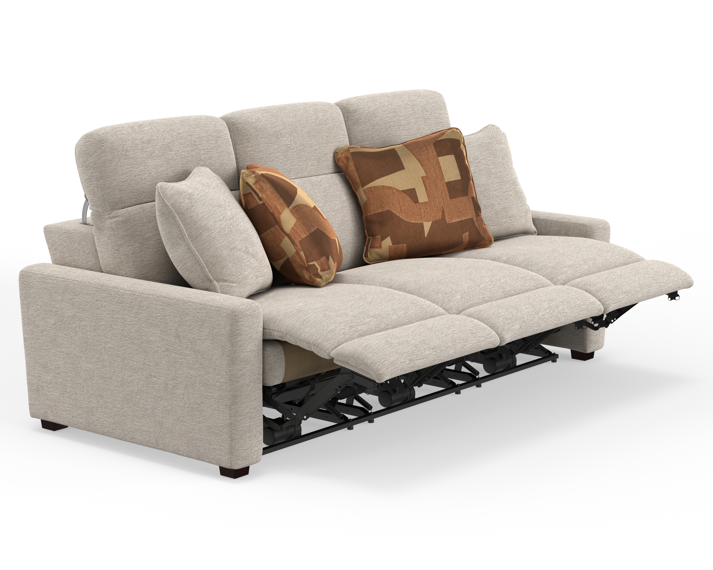 Power Sofa with 3 Recliners