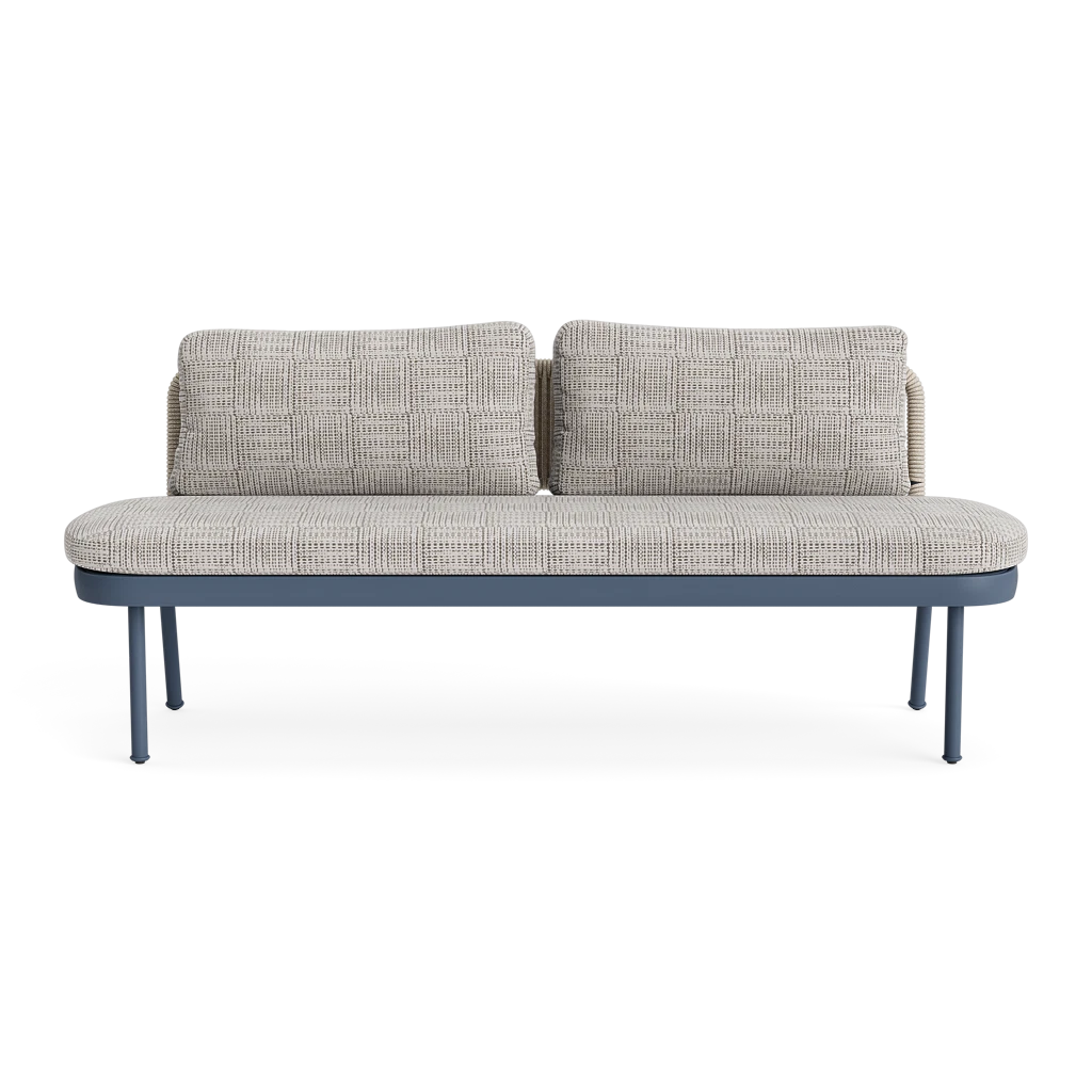 Cushioned Rope-Panel Bench