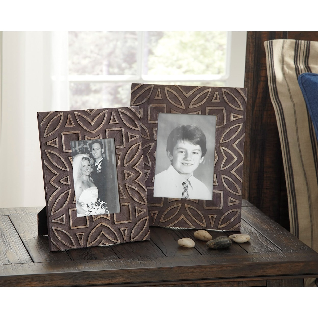 Ashley Furniture Signature Design Accents Marquise Antique Black Photo Frame, Set of 2