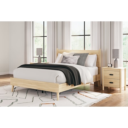 Queen Platform Panel Bed