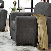 Contemporary Accent Chair with Track Armrests