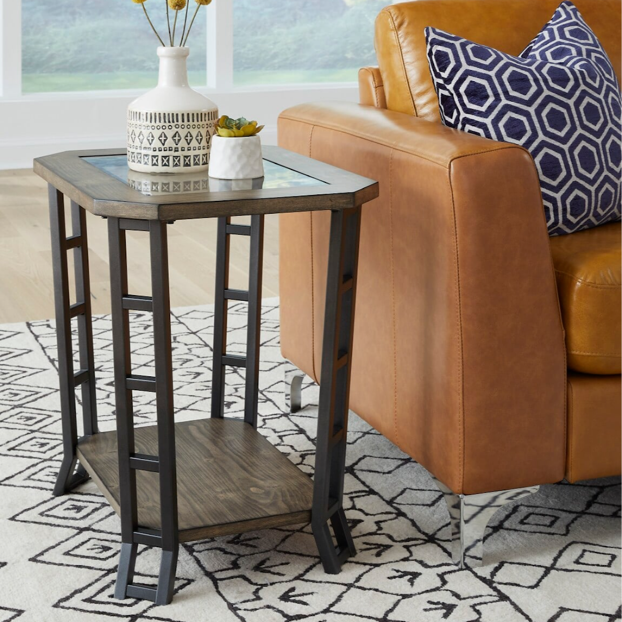 Null Furniture St. Augustine Glass-Top End Table
