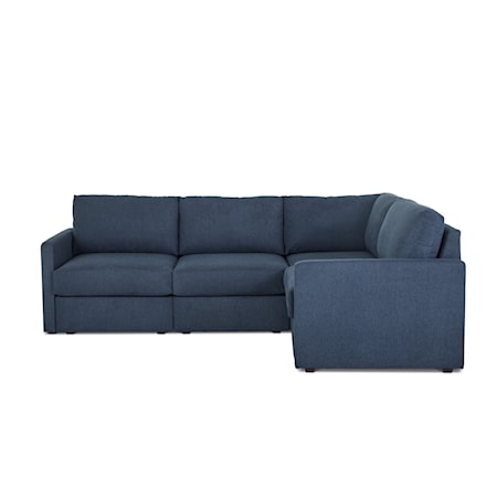 Narrow-Arm 4-Seat Sectional Sofa