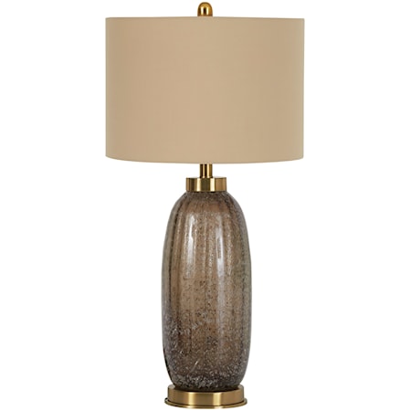 Set of 2 Aaronby Taupe Glass Table Lamps