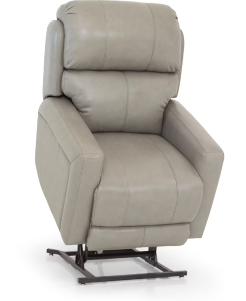 Casual Power Lift Recliner with Power Adjustable Lumbar Support and Power Headrest