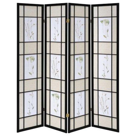 4-Panel Room Divider Folding Shoji Screen