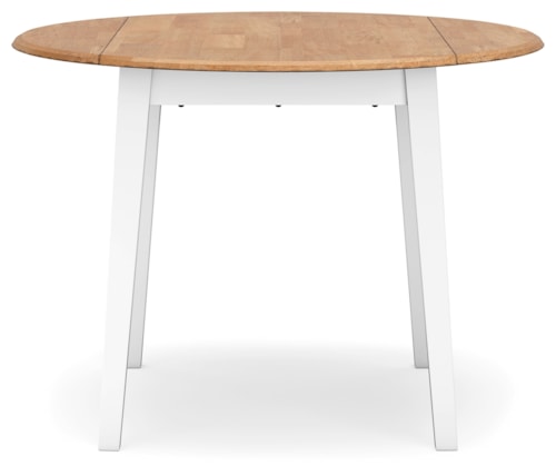 Casual Round Dining Table with Drop Leaves