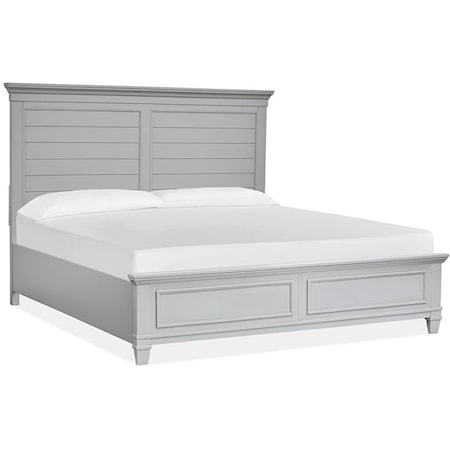 Complete Cal.King Panel Bed - Grey