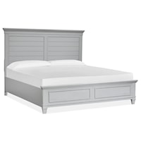 Contemporary California King Panel Bed with Low-Profile Footboard