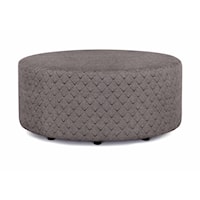 Contemporary Round Cocktail Ottoman
