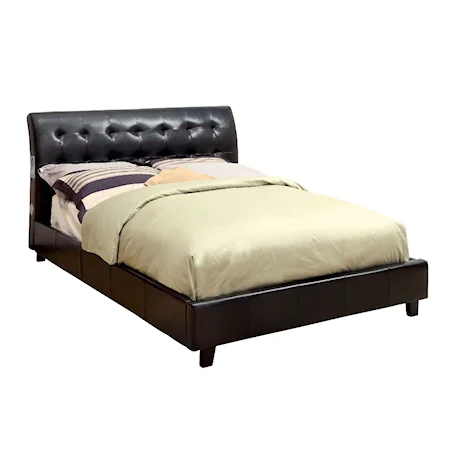 Contemporary Queen Platform Bed with Bluetooth Speakers