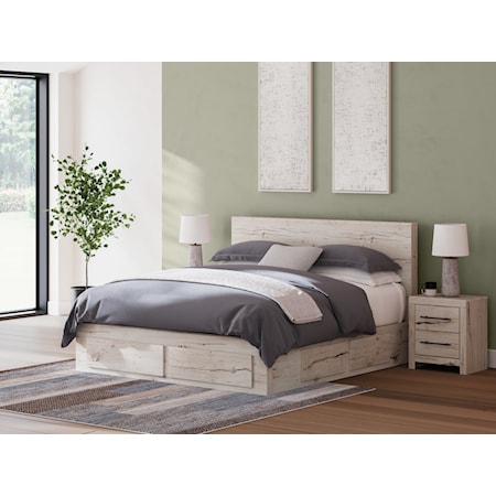 King Panel Storage Bed