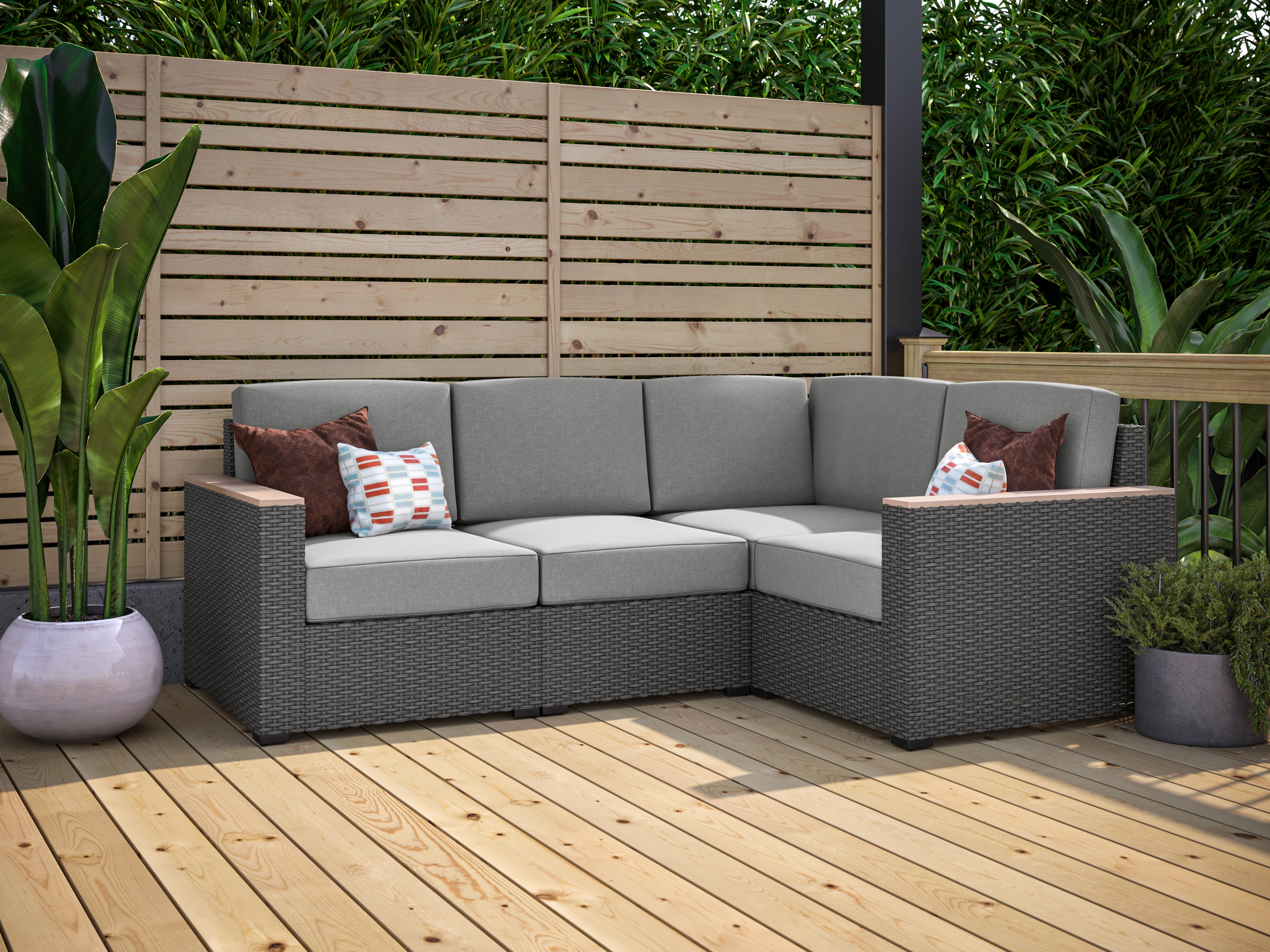 homestyles Boca Raton 680140 Outdoor 4 Seat Sectional Value City