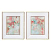 Uttermost Framed Prints A Touch Of Blush And Rosewood Fences Art, S/