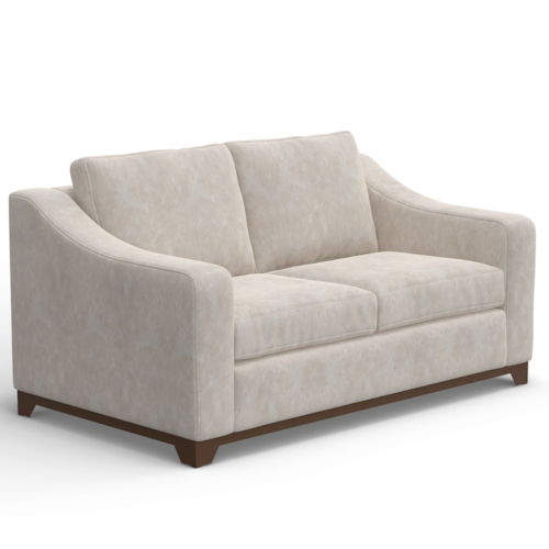 Transitional Loveseat with Throw Pillows