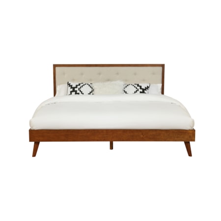 Upholstered King Platform Bed