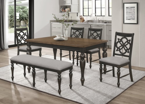 Transitional 6-Piece Dining Set