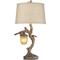 Cottage Style Table Lamp with Nightlight