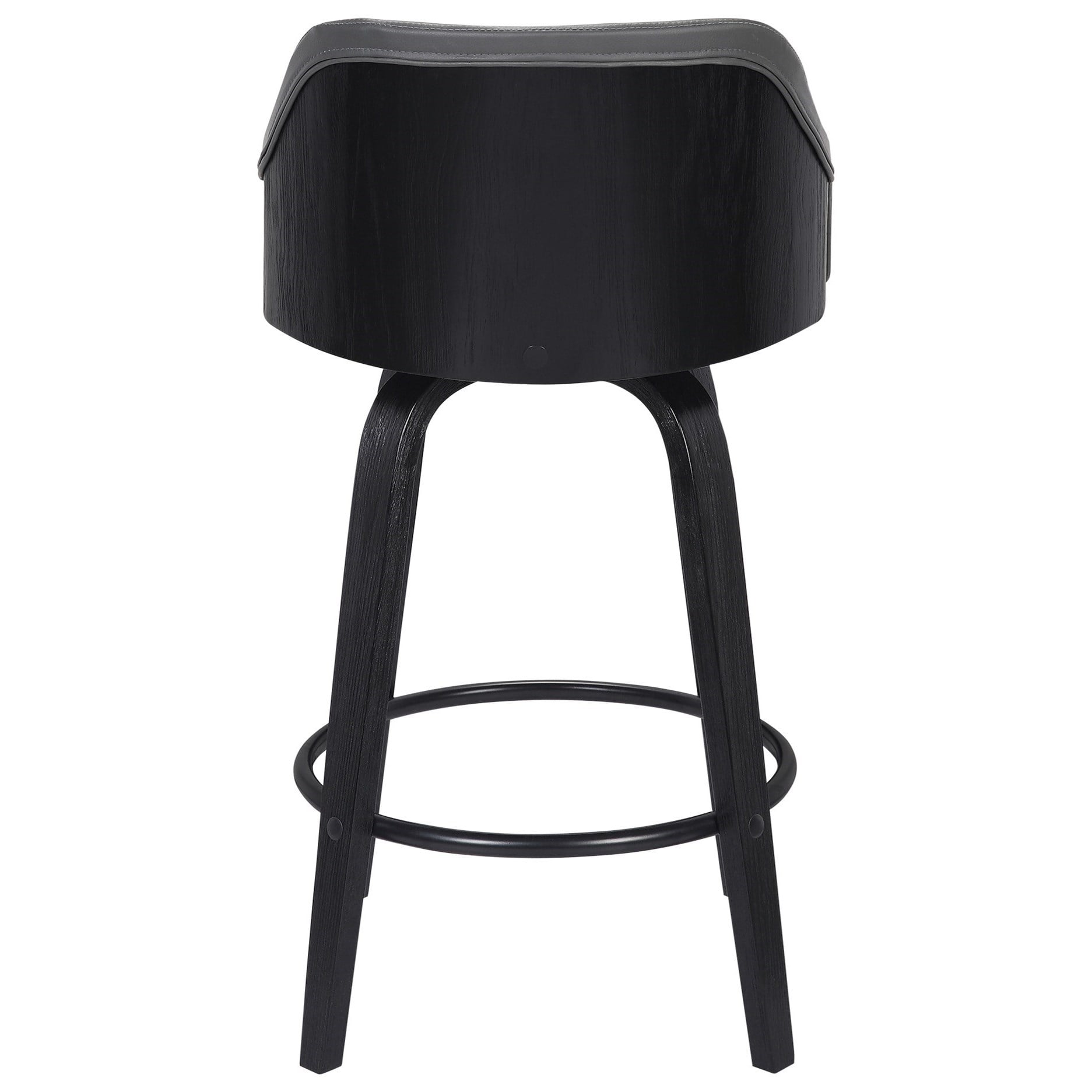 Faux Leather 30" Bar Height Swivel Barstool