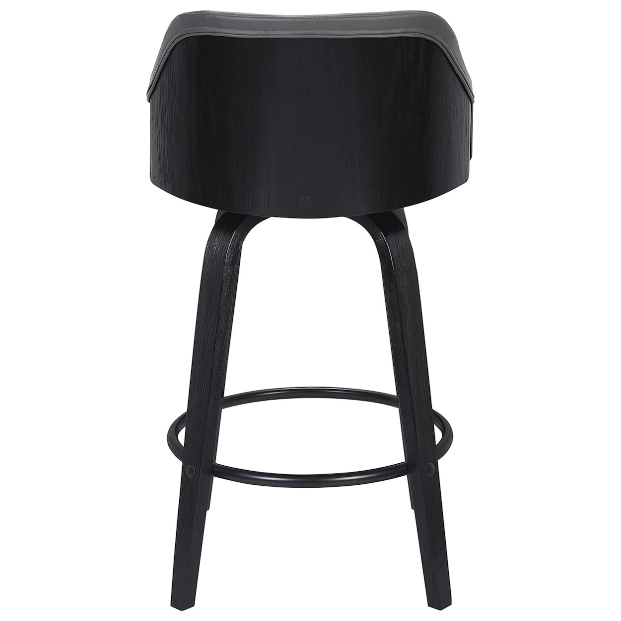 Armen Living Alec Faux Leather 26" Counter Height Swivel Stool