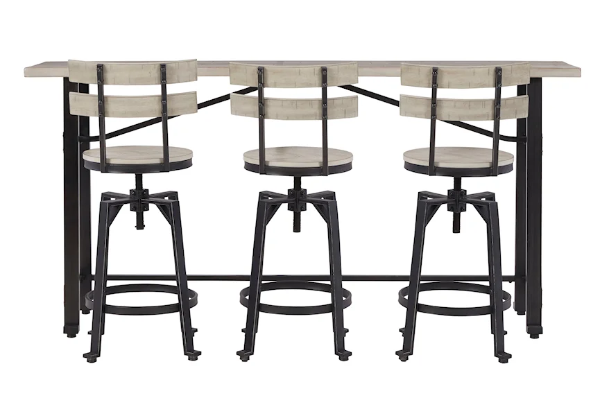 Karisslyn 4-Piece Long Counter Table Set by Signature Design by Ashley at Z & R Furniture