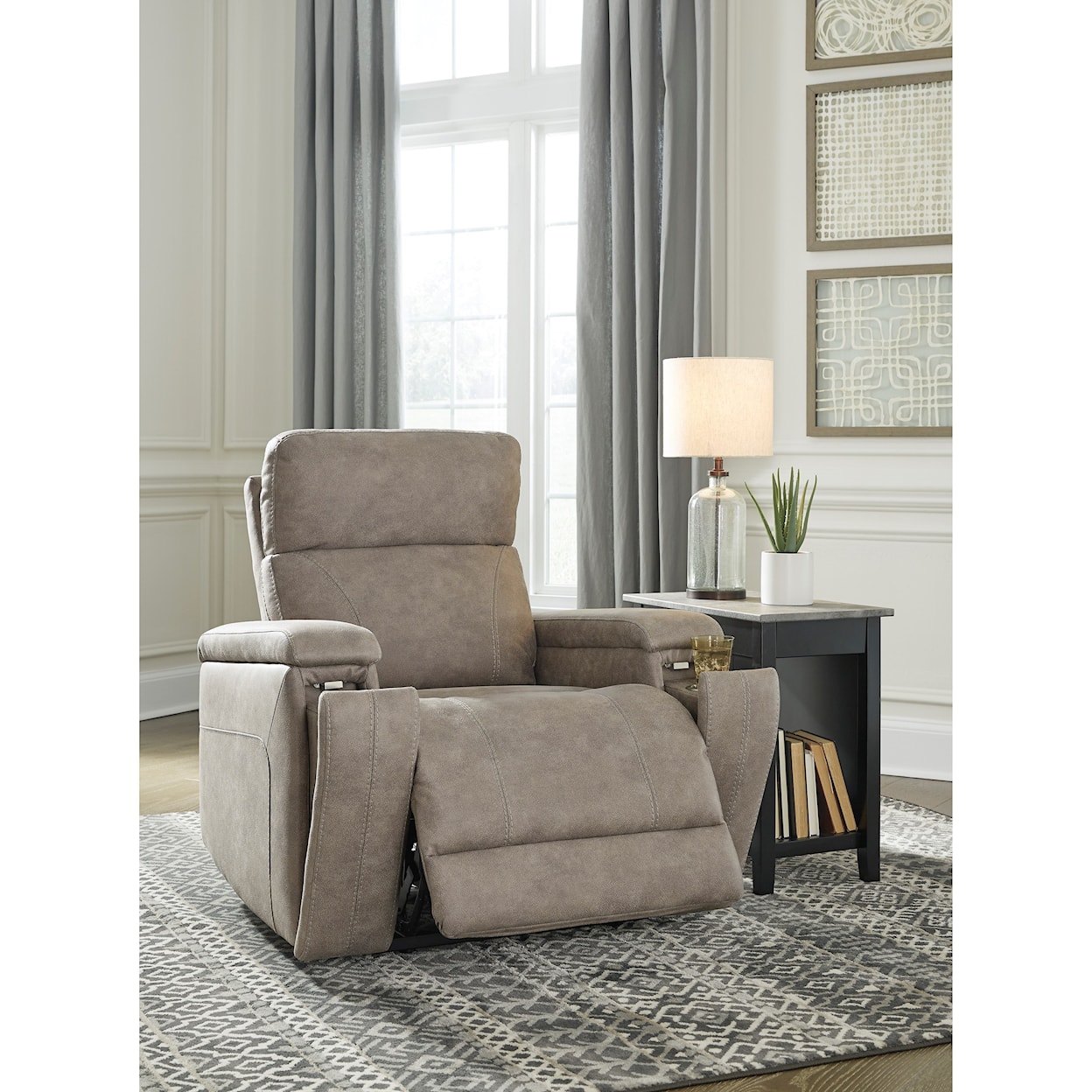 Signature Design by Ashley Rowlett Power Recliner with Adjustable Headrest