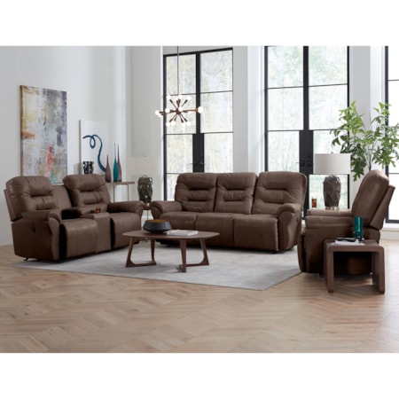 Power Space Saver Console Reclining Loveseat