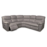 Regent Casual 5-Piece Power Reclining Sectional Sofa with Center Console