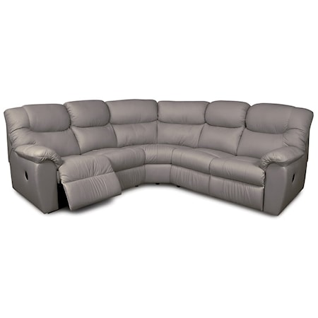 Regent Casual 5-Piece Power Reclining Sectional Sofa with Center Console
