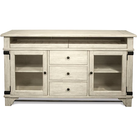 Farmhouse Sideboard with Glass Doors
