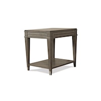 Rectangle End Table with Mirrored Accents