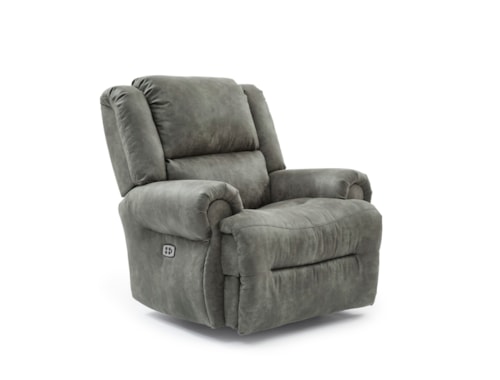 Casual Manual Swivel Glider Recliner with Rolled Arms