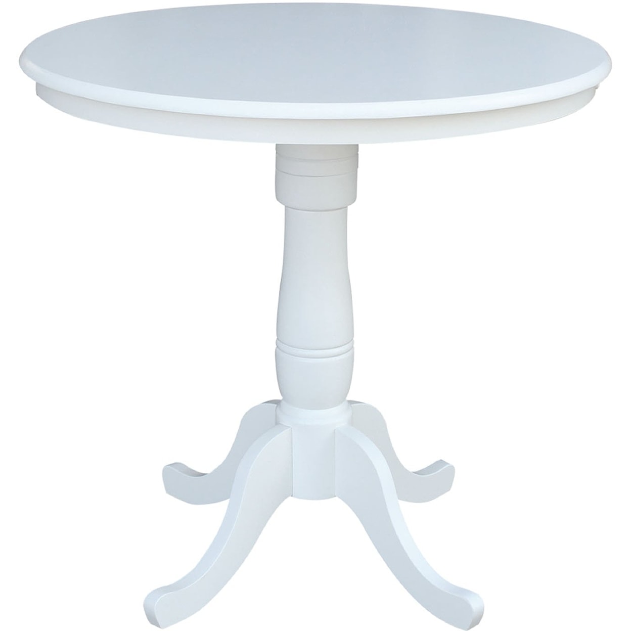 John Thomas Dining Essentials 36'' Pedestal Table in Pure White