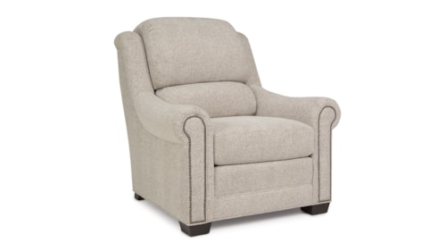Transitional Chair with Bustle Back