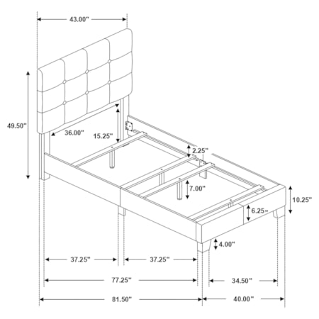 Twin Panel Bed