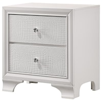 Glamorous Nightstand with Two Drawers