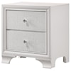 Crown Mark Lyssa Glamorous Nightstand with Two Drawers