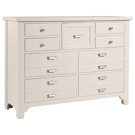 9-Drawer Dresser and Arched Mirror Set