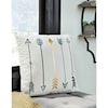 Ashley Signature Design Gyldan Gyldan White/Teal/Gold Pillow