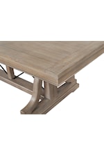 Magnussen Home Paxton Place Dining Transitional Wood Dining Bench with Back and Hidden Storage