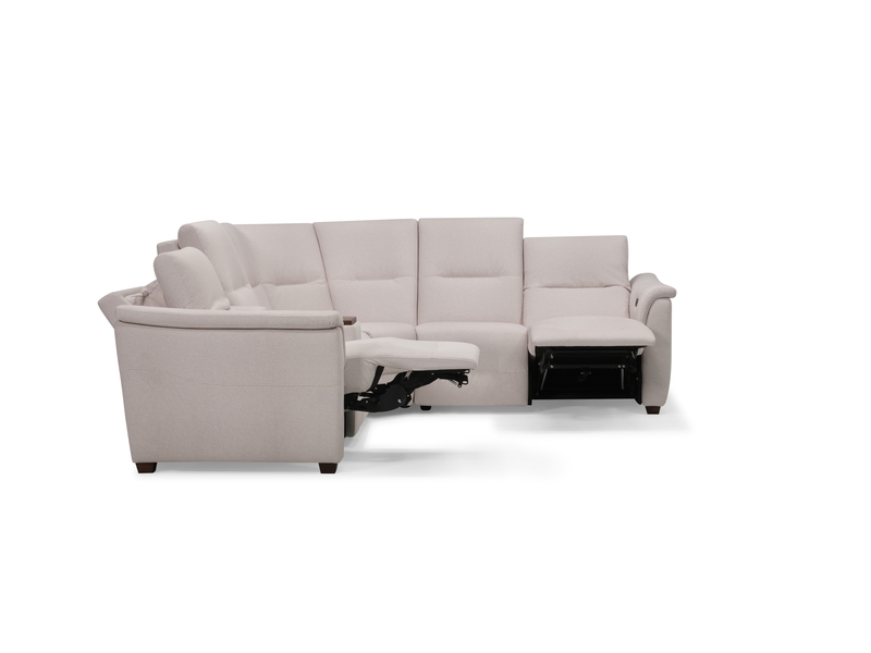 Palliser Oxford 4-Seat Corner Curve Oxford Console Sectional