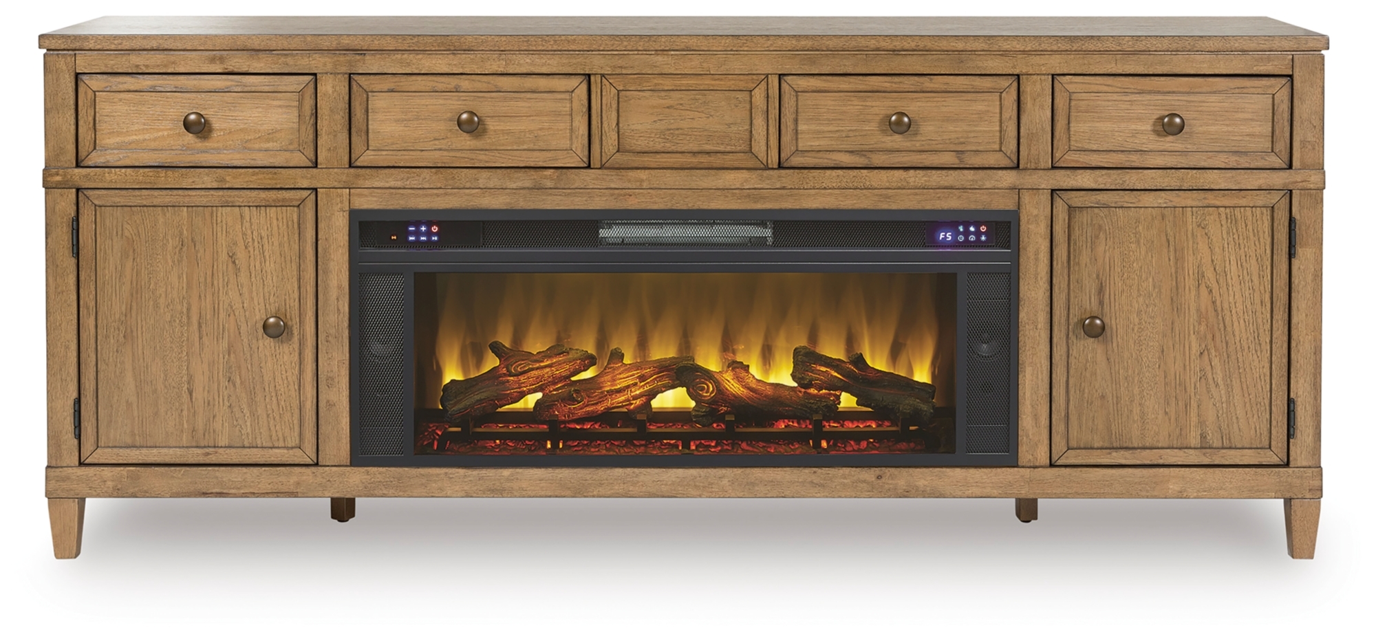 81" TV Stand With Electric Fireplace