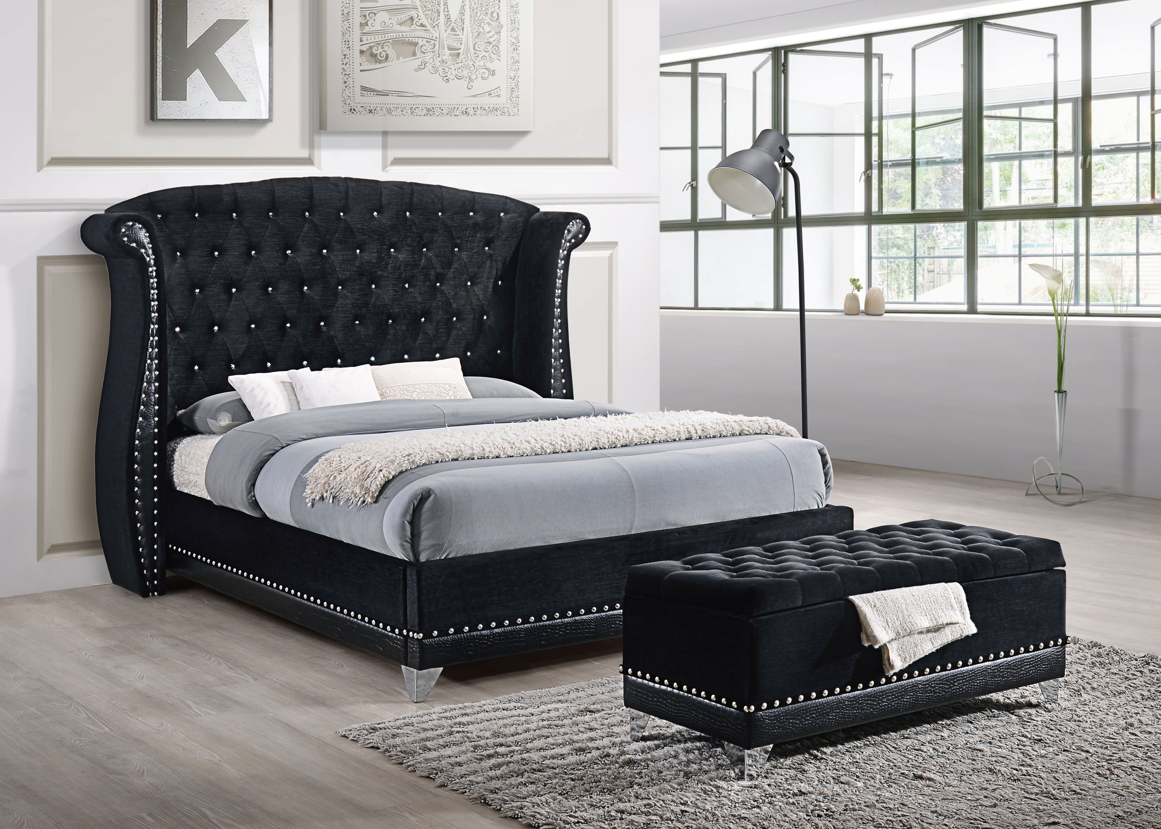 Coaster Barzini Upholstered Bed - Thumbnail 2