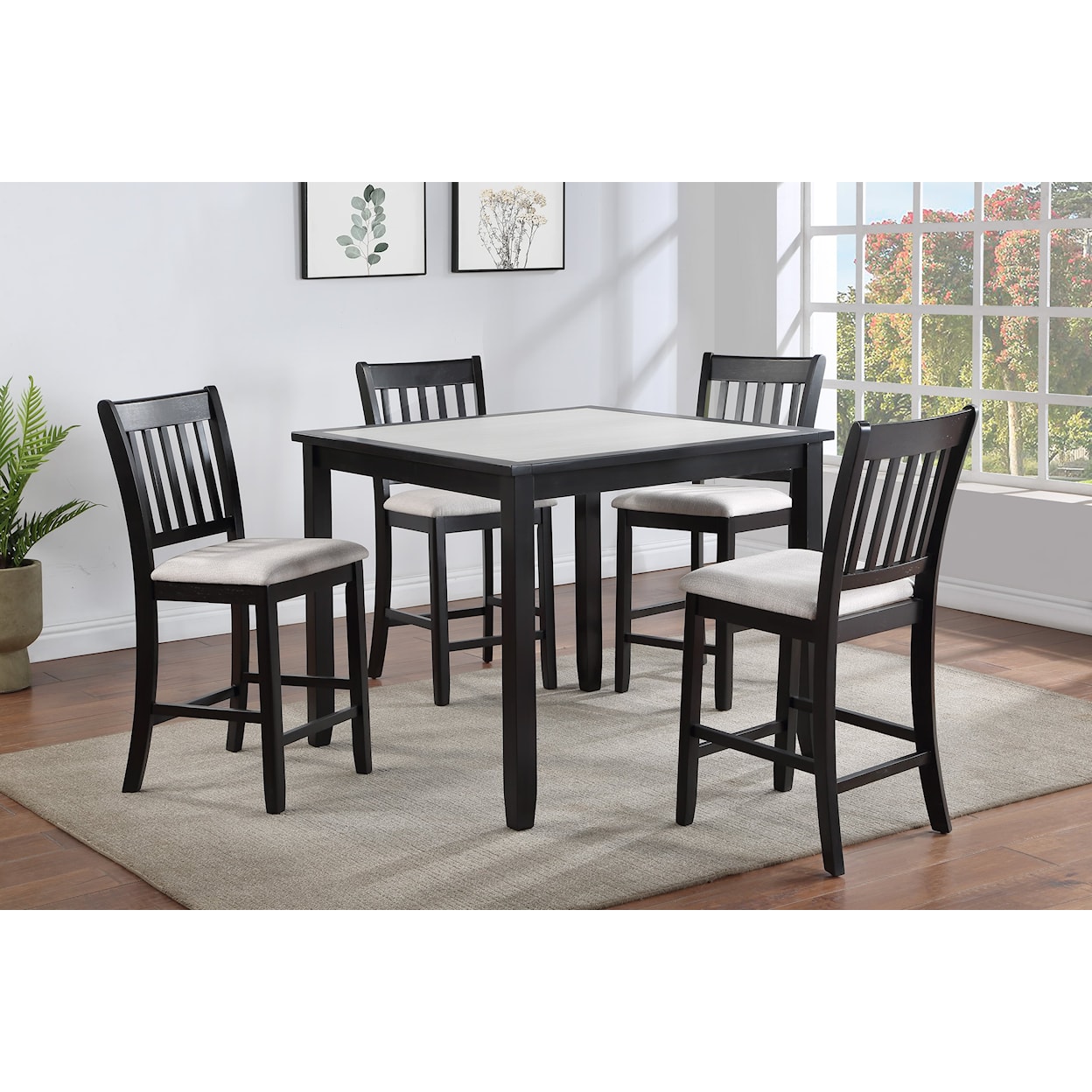 CM SALVADOR 5-Piece Counter Height Dining Set