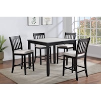 Salvador Casual 5-Piece Counter Height Dining Set